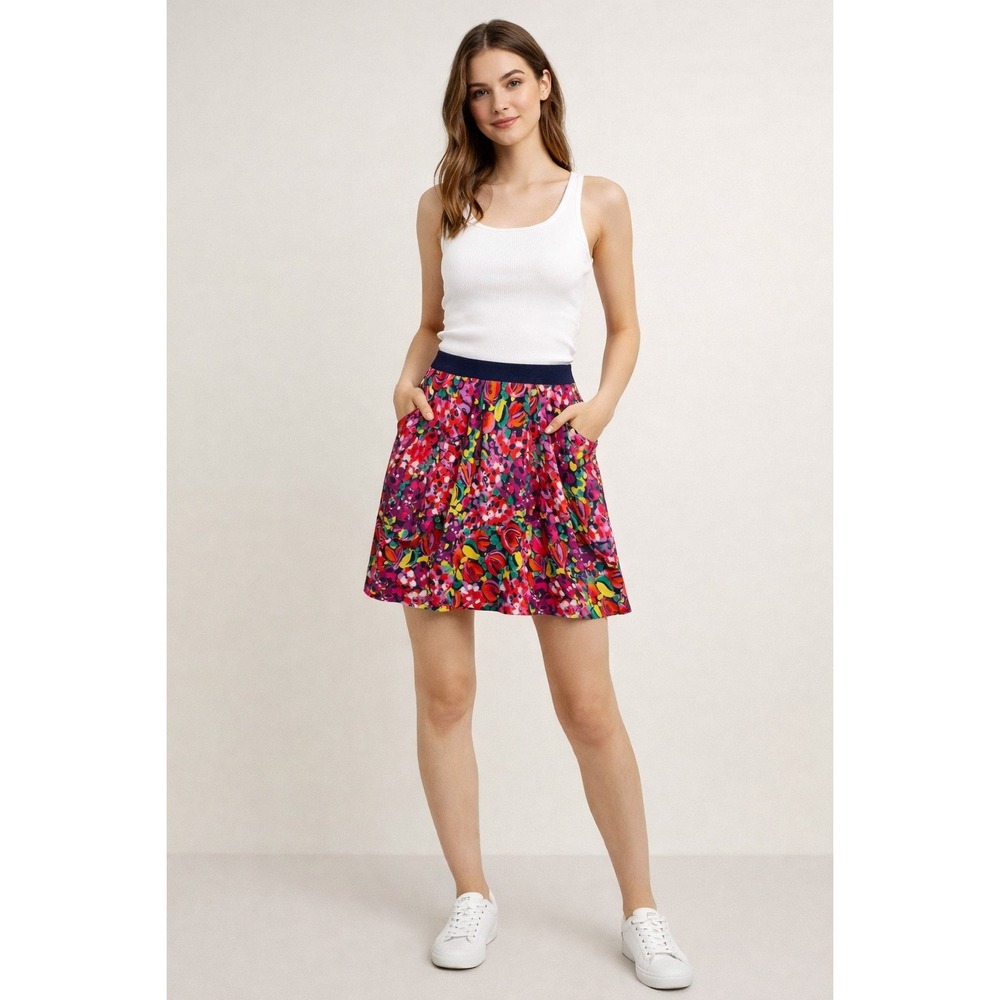Lilly Pulitzer Mini Skirt Womens 2  clover multi wild confetti Pockets